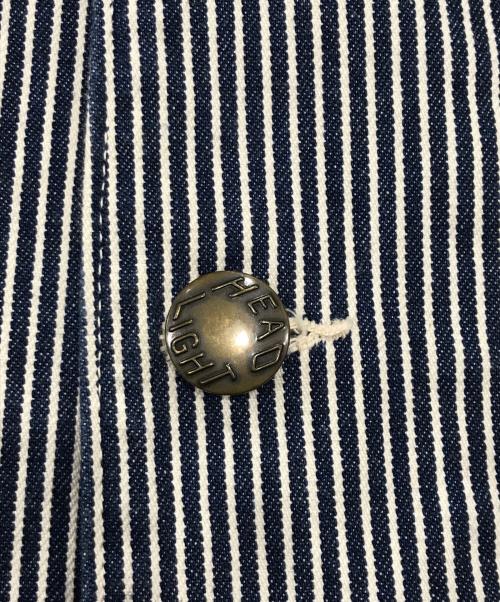 HEADLIGHT（ヘッドライト）HEADLIGHT (ヘッドライト) ヒッコリーカバーオール/ジャケット/ストライプジャケット/ ネイビー×ホワイト サイズ:38の古着・服飾アイテム