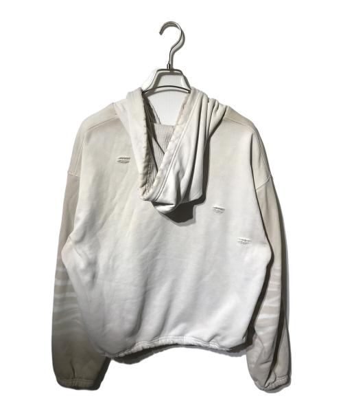 DANKE SCHON（ダンケ シェーン）DANKE SCHON (ダンケ シェーン) SULFUR SWEAT THERMAL ZIP HOODIE/ダメージ加工パーカー グレー サイズ:Mの古着・服飾アイテム