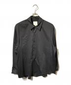 Lui'sルイス）の古着「バンブーレーヨンエアリーシャツ/長袖シャツ」｜チャコールグレー