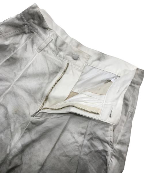 SHINYA KOZUKA（シンヤコズカ）SHINYA KOZUKA (シンヤコズカ) ウォッシュドハイバギーパンツ/バギーパンツ ホワイト×ブラック サイズ:Mの古着・服飾アイテム