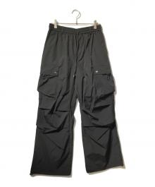 Neuco n（ネウコ エヌ）の古着「ダブルポケットパラシュートカーゴパンツ」｜ブラック