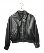 HAREハレ）の古着「エコレザージャケット/フェイクレザージャケット」｜ブラック