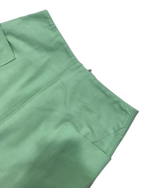 DRAWER（ドゥロワー）DRAWER (ドゥロワー) グログランポケットフレアスカート/膝丈スカート グリーン サイズ:36の古着・服飾アイテム