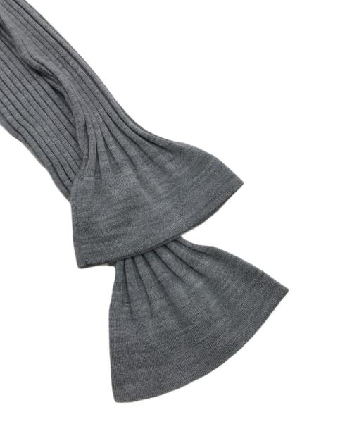 DRAWER（ドゥロワー）Drawer (ドゥロワー) 18Gペプラムリブクルーニット グレー サイズ:1の古着・服飾アイテム