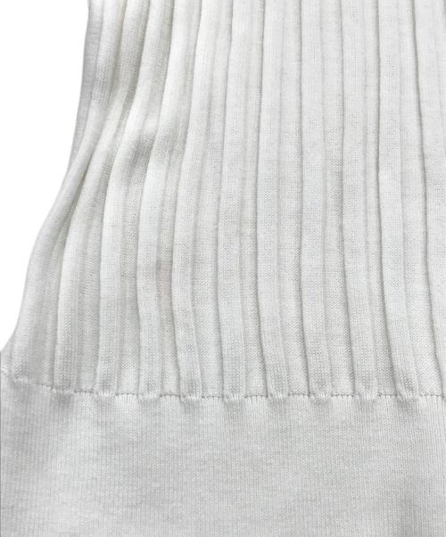 DRAWER（ドゥロワー）Drawer (ドゥロワー) 16Gフレアスリーブリブニット ホワイト サイズ:1の古着・服飾アイテム