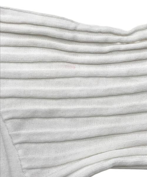 DRAWER（ドゥロワー）Drawer (ドゥロワー) 16Gフレアスリーブリブニット ホワイト サイズ:1の古着・服飾アイテム