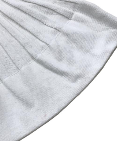 DRAWER（ドゥロワー）Drawer (ドゥロワー) 16Gフレアスリーブリブニット ホワイト サイズ:1の古着・服飾アイテム