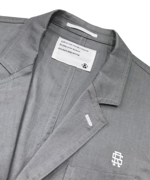ROUGH&SWELL（ラフアンドスウェル）ROUGH&SWELL (ラフアンドスウェル) 3Bジャケット/ロゴ入りジャケット グレー サイズ:Lの古着・服飾アイテム