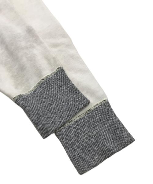 B.V.D（ビーブイディー）B.V.D (ビーブイディー) ラグランヴィンテージスウェット/ロゴ入りスウェット ホワイト×グレー サイズ:Lの古着・服飾アイテム