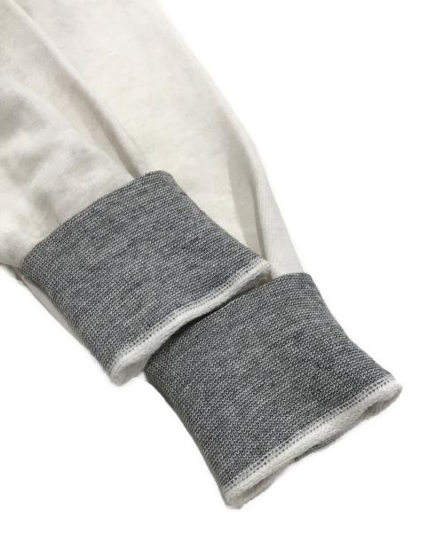 B.V.D（ビーブイディー）B.V.D (ビーブイディー) ラグランヴィンテージスウェット/ロゴ入りスウェット ホワイト×グレー サイズ:Lの古着・服飾アイテム