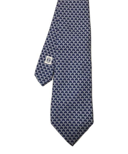 LOEWE（ロエベ）LOEWE (ロエベ) 総柄ネクタイ/シルクネクタイ ブルー サイズ:表記無しの古着・服飾アイテム