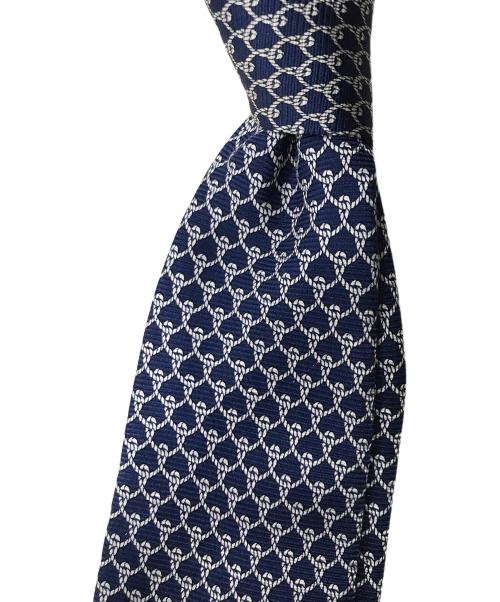 LOEWE（ロエベ）LOEWE (ロエベ) 総柄ネクタイ/シルクネクタイ ブルー サイズ:表記無しの古着・服飾アイテム