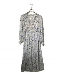 COCODEAL（ココディール）の古着「花柄レース長袖ワンピース/総柄ワンピース」｜ホワイト