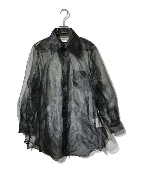 COMME des GARCONS（コムデギャルソン）COMME des GARCONS (コムデギャルソン) オーガンジーシースルーシャツ ブラック サイズ:Mの古着・服飾アイテム