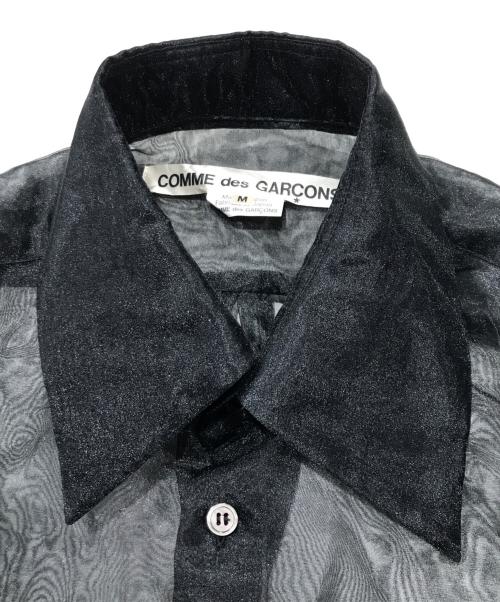 COMME des GARCONS（コムデギャルソン）COMME des GARCONS (コムデギャルソン) オーガンジーシースルーシャツ ブラック サイズ:Mの古着・服飾アイテム