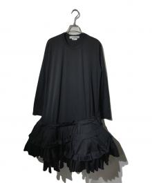 COMME des GARCONS COMME des GARCONS（コムデギャルソン コムデギャルソン）の古着「裾フリルインナーチュールワンピース」｜ブラック