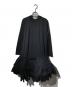 COMME des GARCONS COMME des GARCONS（コムデギャルソン コムデギャルソン）の古着「裾フリルインナーチュールワンピース」｜ブラック