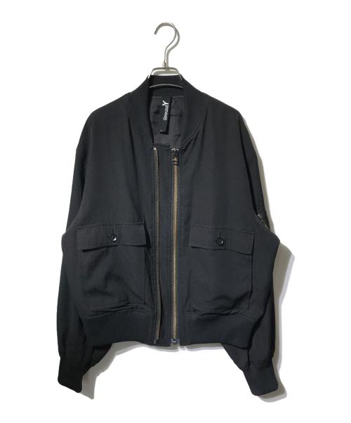 GROUND Y（グラウンドワイ）GROUND Y (グラウンドワイ) ジップMA-1ジャケット ブラック サイズ:3の古着・服飾アイテム
