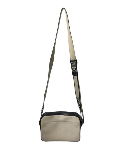 MICHAEL KORS（マイケル・コース）MICHAEL KORS (マイケル・コース) ロゴショルダーバッグ ベージュ×ブラックの古着・服飾アイテム