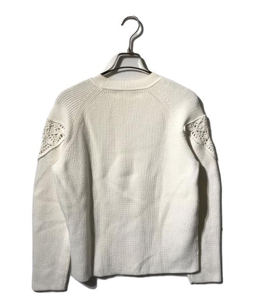 theory luxe（セオリーリュクス）theory luxe (セオリーリュクス) パッチワーククルーネックニット/長袖ニット/TYLON BONZ ベージュ サイズ:38の古着・服飾アイテム