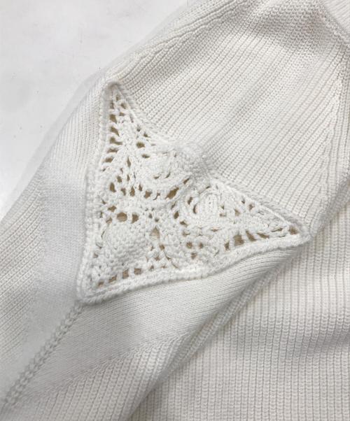 theory luxe（セオリーリュクス）theory luxe (セオリーリュクス) パッチワーククルーネックニット/長袖ニット/TYLON BONZ ベージュ サイズ:38の古着・服飾アイテム