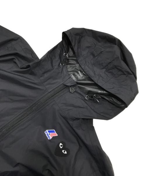 PLAY COMME des GARCONS（プレイコムデギャルソン）PLAY COMME des GARCONS (プレイコムデギャルソン) K-WAY (ケイウェイ) フルジップフーデッドジャケット/ジップアップジャケット ブラック サイズ:Ｍの古着・服飾アイテム