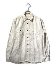 SUGAR CANE（シュガーケーン）の古着「ストライプシャツ」｜ホワイト