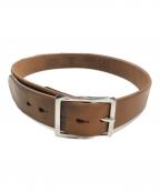 crampクランプ）の古着「レザーベルト」｜ブラウン