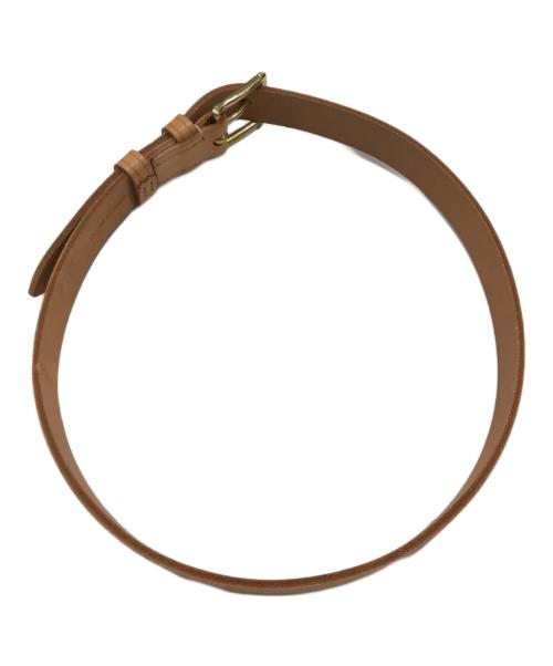 JABEZ CLIFF（ジャベツ クリフ）JABEZ CLIFF (ジャベツ クリフ) スティラップレザー ベルト ブラウンの古着・服飾アイテム