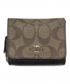 COACHコーチ）の古着「3つ折り財布/折りたたみ財布」｜ベージュ