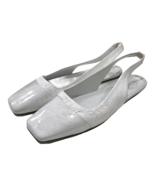 MM6 Maison Margiela（エムエムシックスメゾンマルジェラ）MM6 Maison Margiela (エムエムシックスメゾンマルジェラ) フラットパンプス/サンダル ホワイト サイズ:37の古着・服飾アイテム
