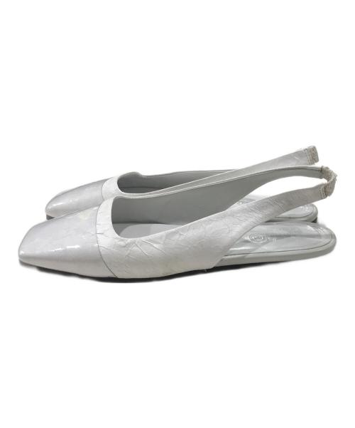 MM6 Maison Margiela（エムエムシックスメゾンマルジェラ）MM6 Maison Margiela (エムエムシックスメゾンマルジェラ) フラットパンプス/サンダル ホワイト サイズ:37の古着・服飾アイテム