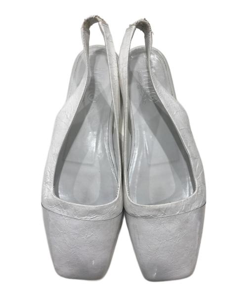 MM6 Maison Margiela（エムエムシックスメゾンマルジェラ）MM6 Maison Margiela (エムエムシックスメゾンマルジェラ) フラットパンプス/サンダル ホワイト サイズ:37の古着・服飾アイテム