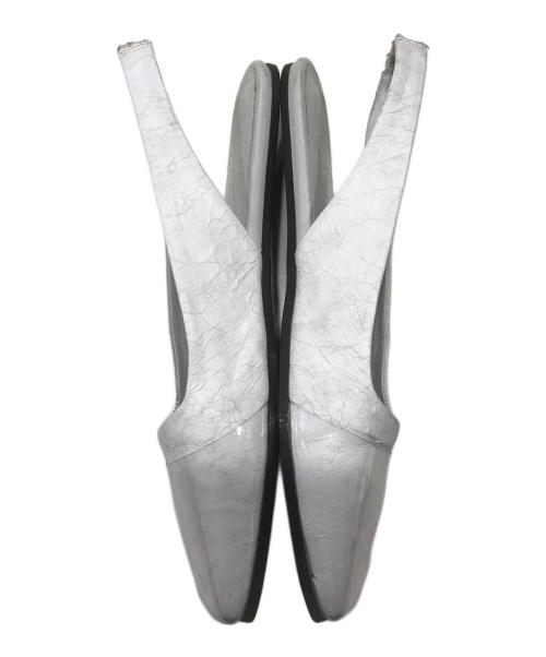 MM6 Maison Margiela（エムエムシックスメゾンマルジェラ）MM6 Maison Margiela (エムエムシックスメゾンマルジェラ) フラットパンプス/サンダル ホワイト サイズ:37の古着・服飾アイテム