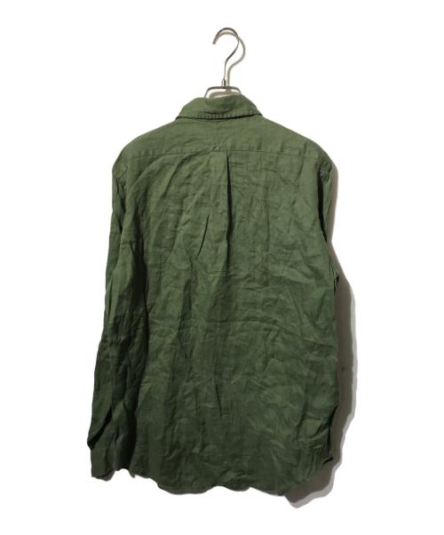 RALPH LAUREN（ラルフローレン）RALPH LAUREN (ラルフローレン) リネンシャツ/長袖シャツ グリーン サイズ:Mの古着・服飾アイテム