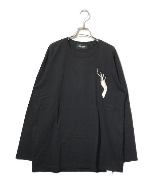 WILD SIDE YOHJI YAMAMOTO（ワイルドサイド ヨウジ ヤマモト）WILD SIDE YOHJI YAMAMOTO (ワイルドサイド ヨウジ ヤマモト) ロングスリーブカットソー/長袖カットソー ブラック サイズ:4の古着・服飾アイテム