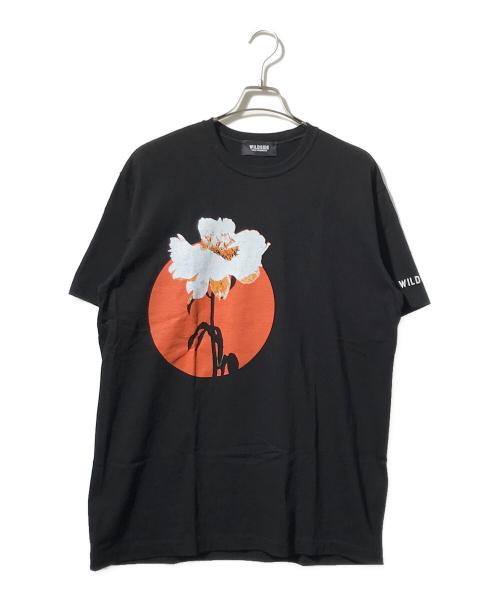 WILD SIDE YOHJI YAMAMOTO（ワイルドサイド ヨウジ ヤマモト）WILD SIDE YOHJI YAMAMOTO (ワイルドサイド ヨウジ ヤマモト) プリントTシャツ/半袖カットソー ブラック サイズ:4の古着・服飾アイテム