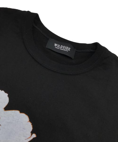 WILD SIDE YOHJI YAMAMOTO（ワイルドサイド ヨウジ ヤマモト）WILD SIDE YOHJI YAMAMOTO (ワイルドサイド ヨウジ ヤマモト) プリントTシャツ/半袖カットソー ブラック サイズ:4の古着・服飾アイテム