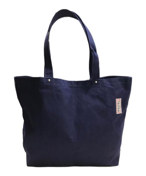 WILD SIDE YOHJI YAMAMOTO（ワイルドサイド ヨウジ ヤマモト）WILD SIDE YOHJI YAMAMOTO (ワイルドサイド ヨウジ ヤマモト) 一澤帆布 (イチザワハンプ) 綿帆布製手さげかばん ネイビーの古着・服飾アイテム