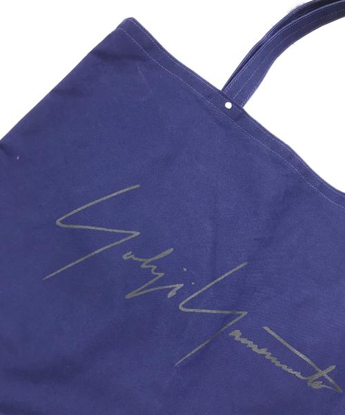 WILD SIDE YOHJI YAMAMOTO（ワイルドサイド ヨウジ ヤマモト）WILD SIDE YOHJI YAMAMOTO (ワイルドサイド ヨウジ ヤマモト) 一澤帆布 (イチザワハンプ) 綿帆布製手さげかばん ネイビーの古着・服飾アイテム