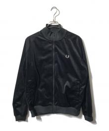FRED PERRY（フレッドペリー）の古着「ベロアトラックジャケット/VELOUR TRACK JACKET」｜ブラック
