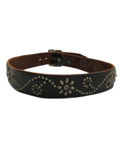 htc（エイチティーシー）htc (エイチティーシー) スタッズベルト ブラウンの古着・服飾アイテム