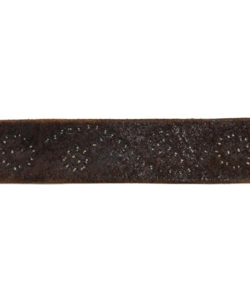 htc（エイチティーシー）htc (エイチティーシー) スタッズベルト ブラウンの古着・服飾アイテム