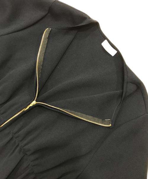 BALLSEY（ボールジィ）BALLSEY (ボールジィ) ミラノリブ ペプラムカーディガン/ジップカーディガン ネイビー サイズ:Sの古着・服飾アイテム