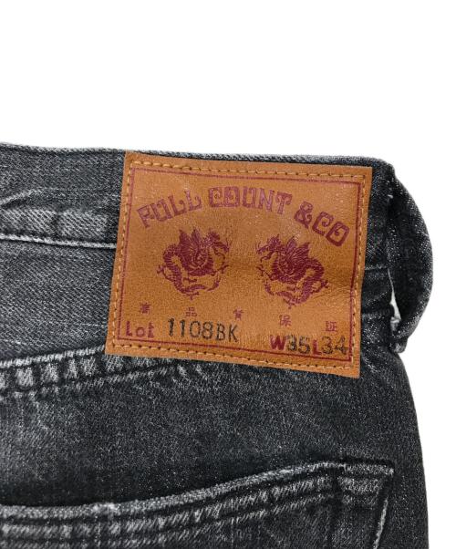 FULLCOUNT（フルカウント）FULLCOUNT (フルカウント) Slim Straight Black Selvedge Denim/スリムストレートブラックセルビッチデニム ブラック サイズ:Ｗ35の古着・服飾アイテム