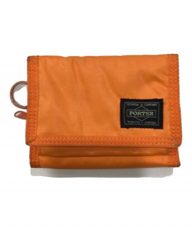 中古・古着通販】PORTER (ポーター) 3つ折り財布 オレンジ｜ブランド