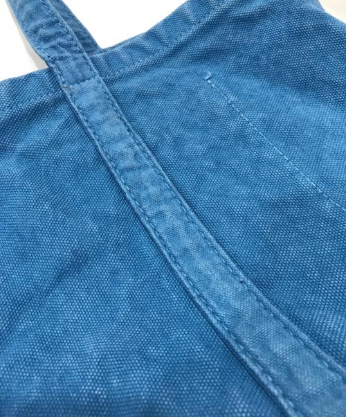 45R（フォーティファイブ・アール）45R (フォーティファイブ・アール) キャンバストートバッグ ブルーの古着・服飾アイテム