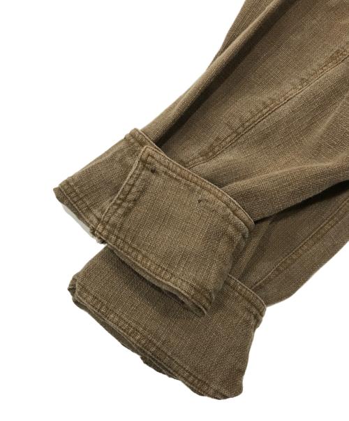 nestrobe confect（ネストローブ コンフェクト）nestrobe confect (ネストローブ コンフェクト) コットンリネン ピグメントダイ チョアジャケット ブラウン サイズ:3の古着・服飾アイテム