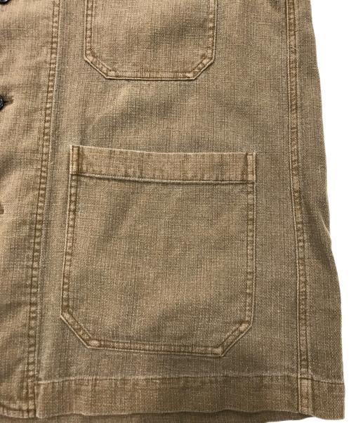 nestrobe confect（ネストローブ コンフェクト）nestrobe confect (ネストローブ コンフェクト) コットンリネン ピグメントダイ チョアジャケット ブラウン サイズ:3の古着・服飾アイテム