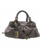 Marc by Marc Jacobsマークバイマークジェイコブス）の古着「2WAYレザーミニボストンバッグ」｜ベージュ